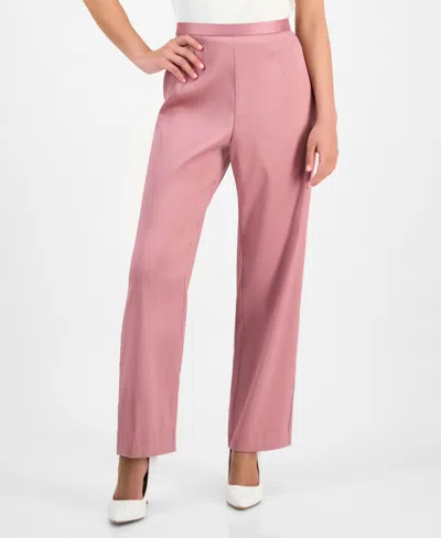 Alex Evenings Petite Straight-leg Pants In Rose