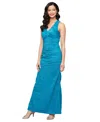 Alex Evenings Sleeveless Stretch Taffeta Maxi Cocktail Dress