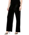 Alex Evenings Tuxedo Stripe Velvet Pants In Black