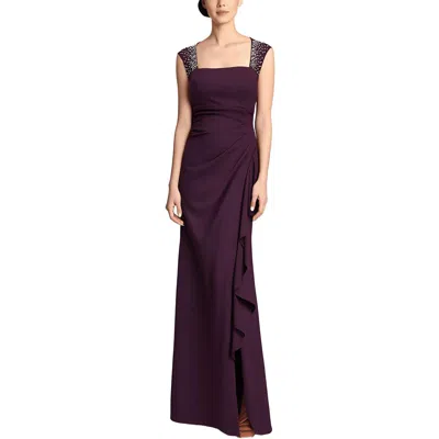 Alex Evenings Petites Womens Beaded Polyester Evening Dress