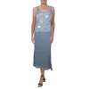 Alex Evenings Sequin Detail Cocktail Midi Dress With Jacket In Blue
