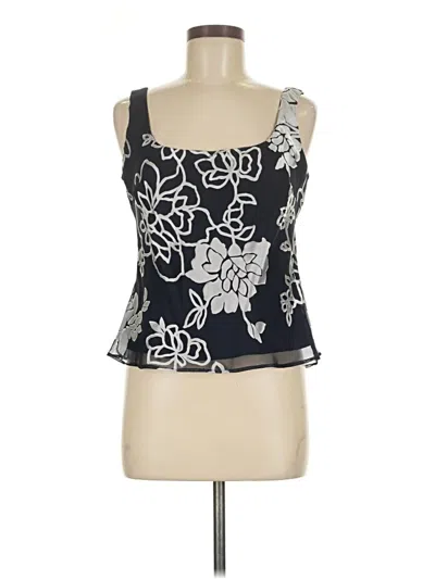 Pre-owned Alex Evenings Sleeveless Blouse In Black