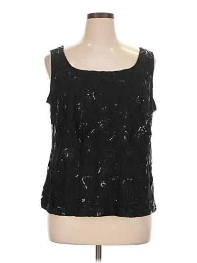 Pre-owned Alex Evenings Sleeveless Blouse In Black