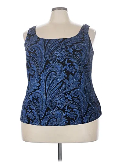 Pre-owned Alex Evenings Sleeveless Blouse In Blue