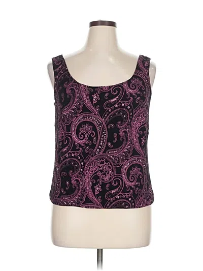 Pre-owned Alex Evenings Sleeveless Blouse In Purple