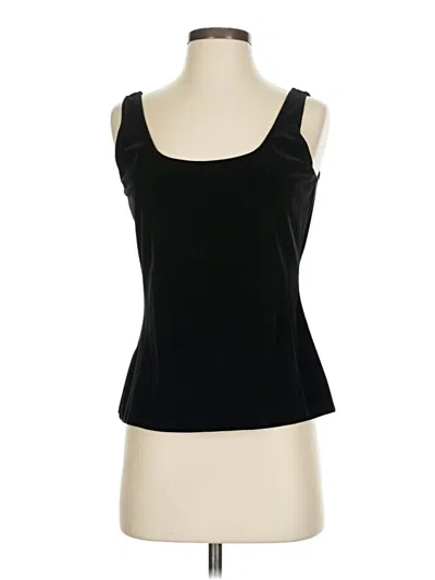 Pre-owned Alex Evenings Sleeveless Top Black Scoop Neck Tops