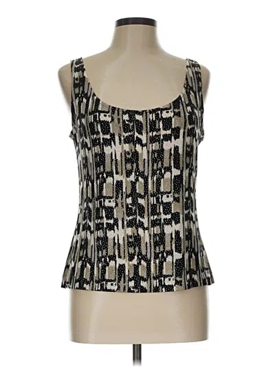 Pre-owned Alex Evenings Sleeveless Top Black Square Neckline Tops
