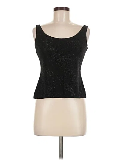Pre-owned Alex Evenings Sleeveless Top Black Sweetheart Neckline Tops