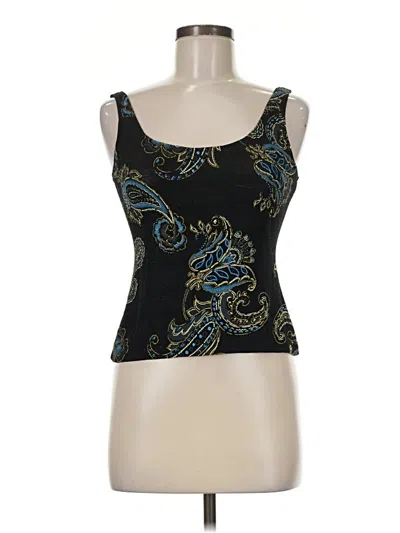 Pre-owned Alex Evenings Sleeveless Top Black Sweetheart Neckline Tops