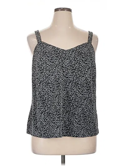Pre-owned Alex Evenings Sleeveless Top Black Sweetheart Neckline Tops