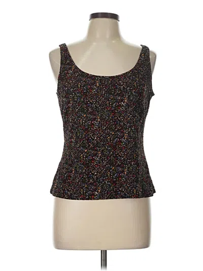 Pre-owned Alex Evenings Sleeveless Top Black Sweetheart Neckline Tops