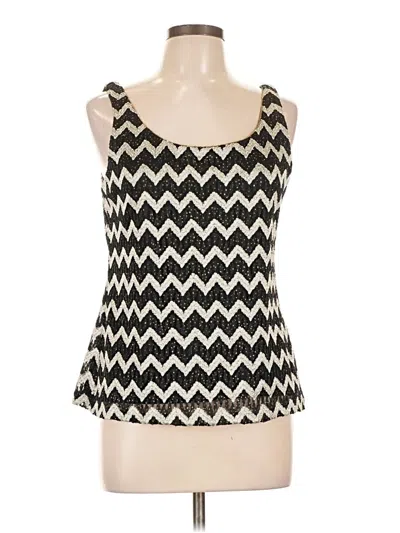 Pre-owned Alex Evenings Sleeveless Top Black Sweetheart Neckline Tops