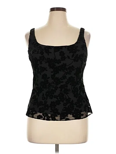 Pre-owned Alex Evenings Sleeveless Top Black Sweetheart Neckline Tops