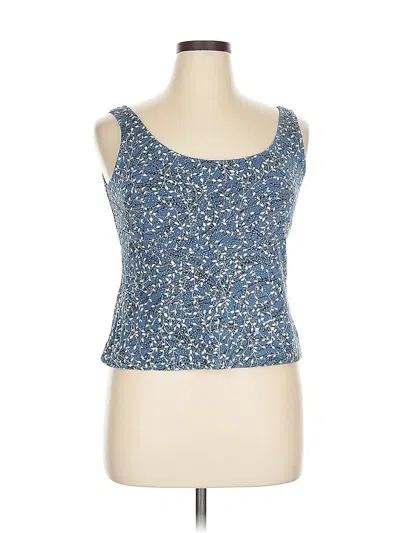 Pre-owned Alex Evenings Sleeveless Top Blue Sweetheart Neckline Tops