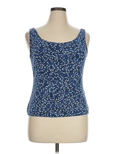 Pre-owned Alex Evenings Sleeveless Top Blue Sweetheart Neckline Tops