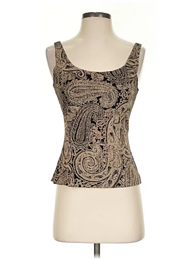 Pre-owned Alex Evenings Sleeveless Top Brown Sweetheart Neckline Tops