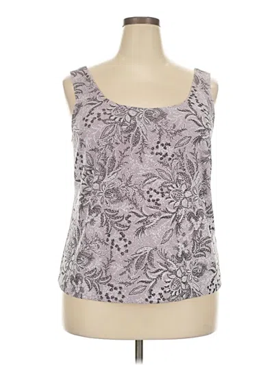 Pre-owned Alex Evenings Sleeveless Top Gray Scoop Neck Tops