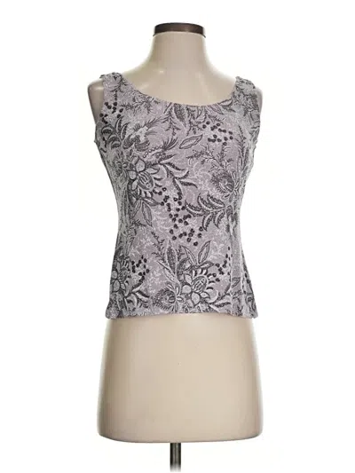 Pre-owned Alex Evenings Sleeveless Top Gray Scoop Neck Tops