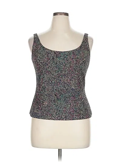 Pre-owned Alex Evenings Sleeveless Top Gray Sweetheart Neckline Tops