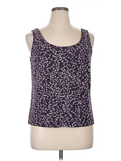 Pre-owned Alex Evenings Sleeveless Top Purple Scoop Neck Tops
