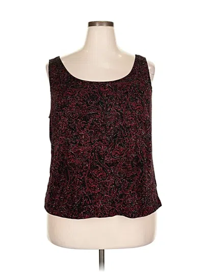 Pre-owned Alex Evenings Sleeveless Top Red Scoop Neck Tops