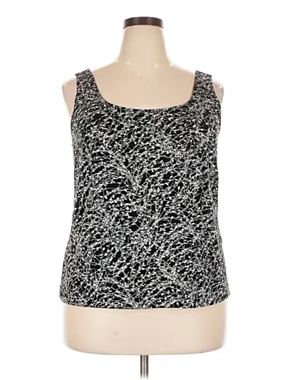 Pre-owned Alex Evenings Sleeveless Top Silver Scoop Neck Tops