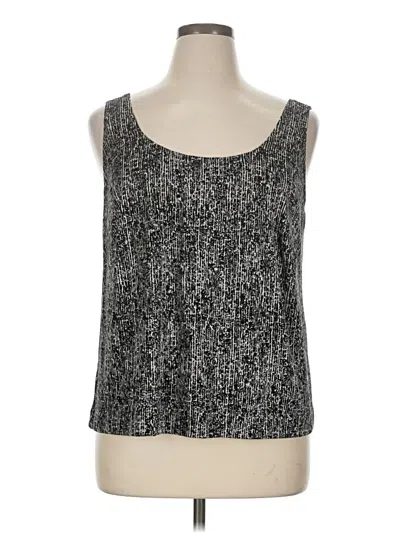 Pre-owned Alex Evenings Sleeveless Top Silver Square Neckline Tops