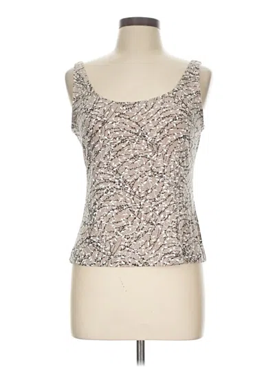 Pre-owned Alex Evenings Sleeveless Top Silver Sweetheart Neckline Tops