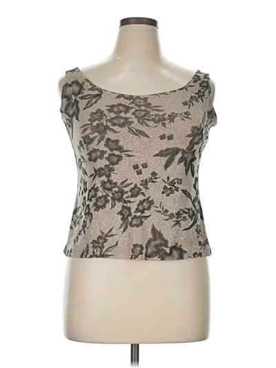 Pre-owned Alex Evenings Tank Top Brown Strapless Neckline Tops