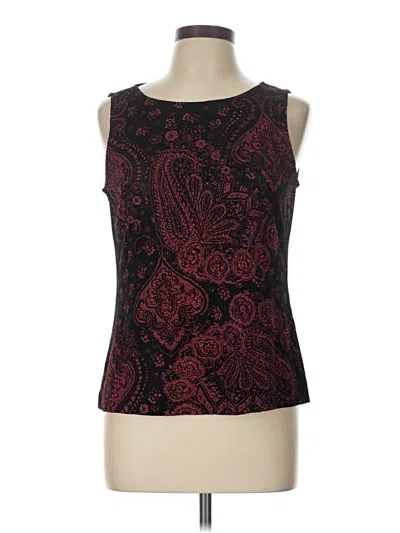 Pre-owned Alex Evenings Tank Top Burgundy Strapless Neckline Tops