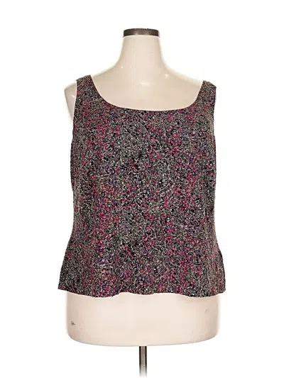 Pre-owned Alex Evenings Tank Top Purple Square Neckline Tops