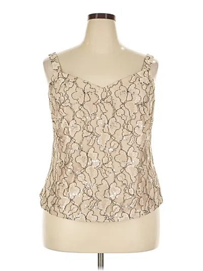 Pre-owned Alex Evenings Tank Top Tan Strapless Neckline Tops