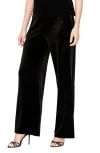 ALEX EVENINGS ALEX EVENINGS TUXEDO STRIPE VELVET PANTS