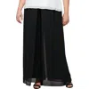 Alex Evenings Wide Leg Pants With Mesh Skirt Overlay