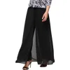 Alex Evenings Wide Leg Pants With Mesh Skirt Overlay In Black