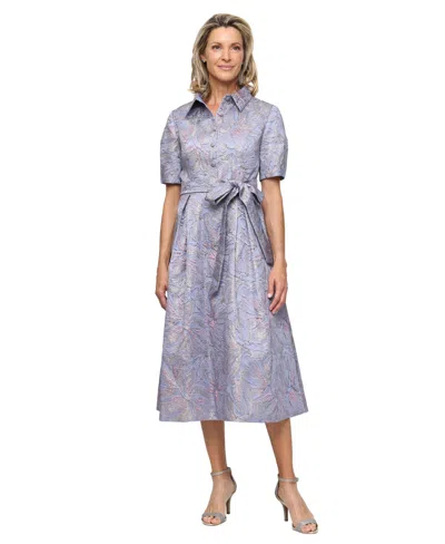 Alex Evenings Women's Collared Ball Gown In Purple