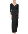 Alex Evenings 8134289 Long Formal Dress In Black