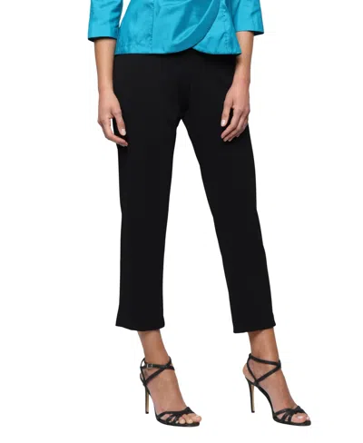 Alex Evenings Women's Cropped Ankle Pants In Black