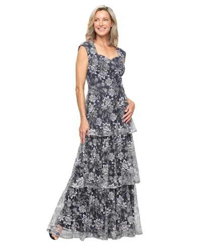 Alex Evenings Women's Embroidered Sweetheart Neck Ball Gown In Animal Print