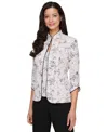 Alex Evenings Petite Glitter Jacquard Jacket & Sleeveless Top Set In Shell Pink