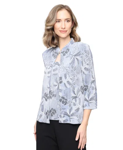 Alex Evenings Women's Glitter Knit Top & Jacket, 2-piece Set In Multi