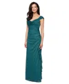 Alex Evenings 8233130 Long Glitter Formal Glitter Evening Dress In Green