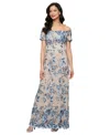 Alex Evenings Women's Off-the-shoulder Lace A-line Dress In Blue