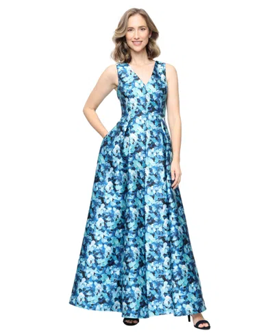 Alex Evenings Sleeveless Mikado Gown In Black