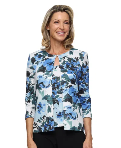 Alex Evenings Women's Printed Sleeveless Tank Top & Jacket, 2-piece Set In Multi