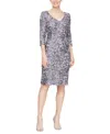 Alex Evenings Women's Sequined Sheath Dress In Icy Orchid
