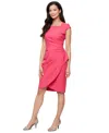 Alex Evenings Compression Collection Tulip Sheath Cocktail Dress In Pink
