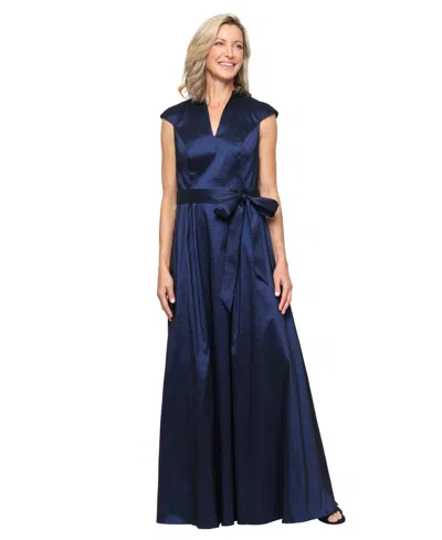 Alex Evenings Stretch Taffeta Gown In Black
