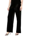 Alex Evenings Tuxedo Stripe Velvet Pants In Black