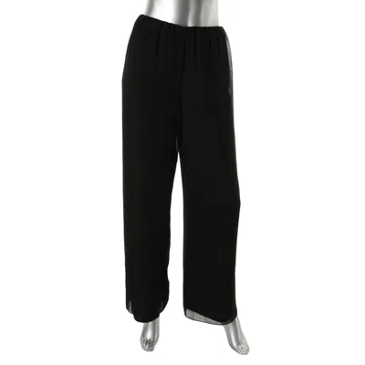 Alex Evenings Womens Chiffon Lined Palazzo Pants In Black